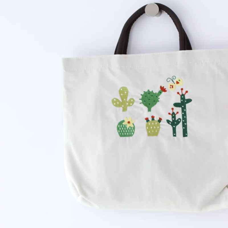 Atsuko Matano アツコ マタノ刺繍バッグ /サボテン 【日本製】